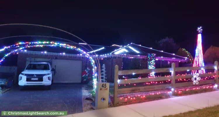 Christmas Light display at 45 Roulston Way, Wallan