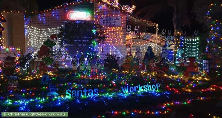 Christmas Light display at 52 Alawoona Road, Munno Para