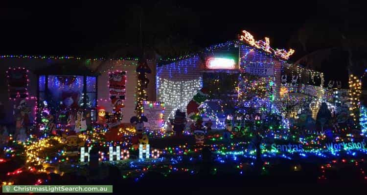 Christmas Light display at 52 Alawoona Road, Munno Para