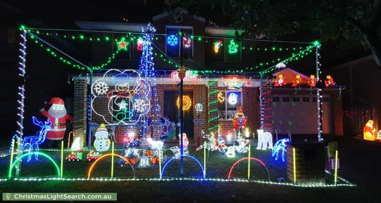 Christmas Light display at 8 Kentmere Street, Stanhope Gardens