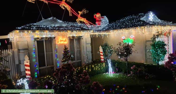 Christmas Light display at 2 Hartsmere Drive, Berwick