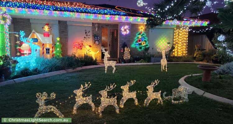 Christmas Light display at 17 Jib Close, Waikiki