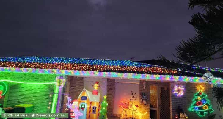 Christmas Light display at 17 Jib Close, Waikiki