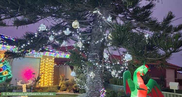 Christmas Light display at 17 Jib Close, Waikiki