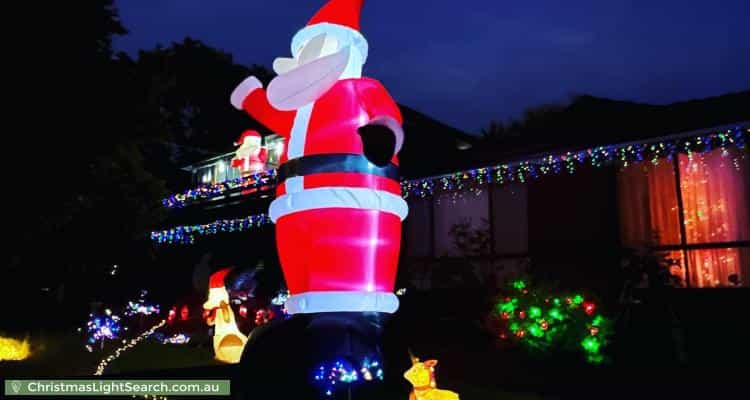 Christmas Light display at 15 Bayview Road, Emerald