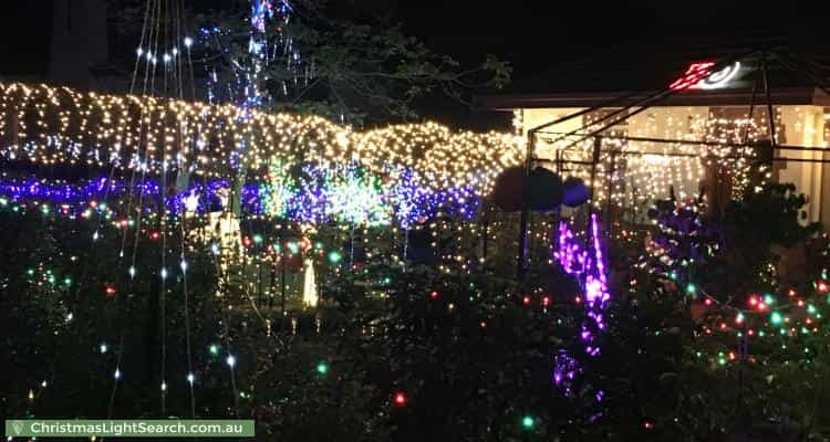 Christmas Light display at 2 Dirrawan Gardens, Reid