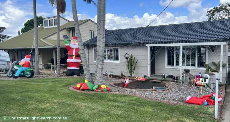 Christmas Light display at 40 Kawana Avenue, Blue Haven