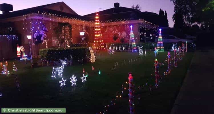 Christmas Light display at 73 Manor Drive, Frankston South