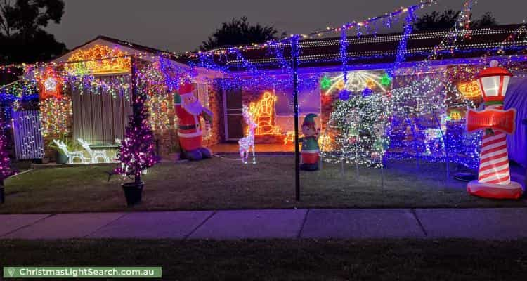 Christmas Light display at 12 Unaipon Avenue, Ngunnawal