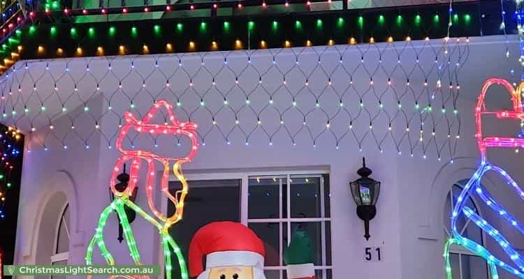 Christmas Light display at 51 Mountford Avenue, Guildford