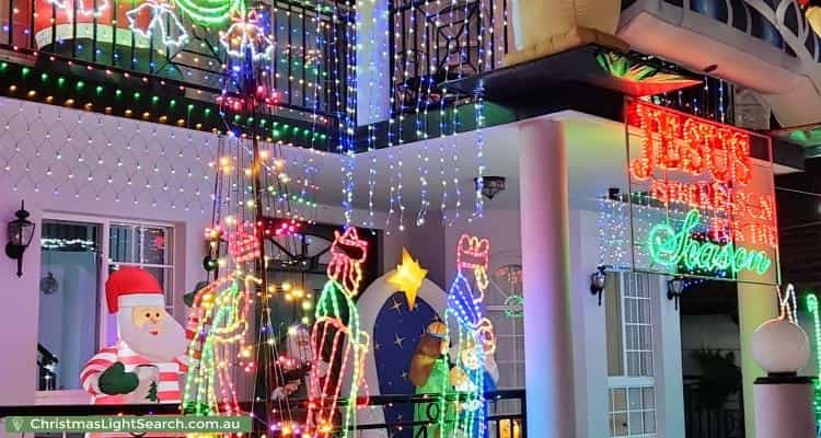 Christmas Light display at 51 Mountford Avenue, Guildford