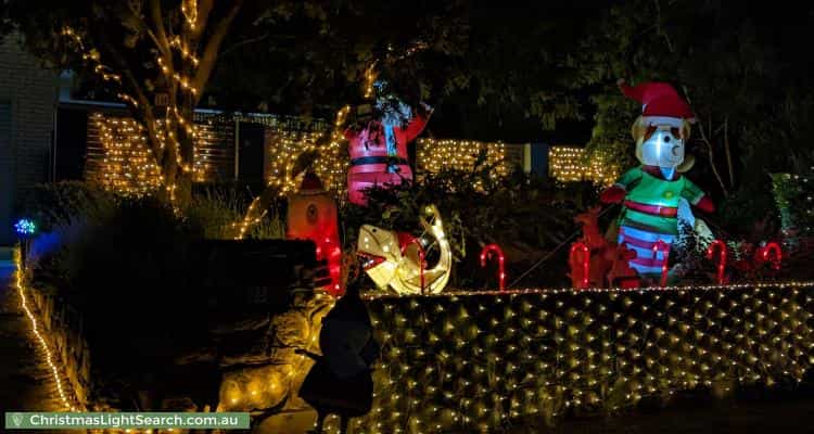Christmas Light display at 25 Ardlethan Street, Fisher
