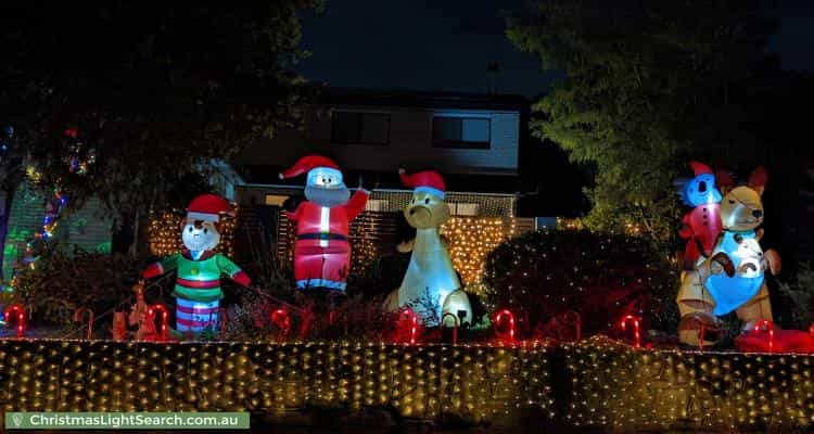 Christmas Light display at 25 Ardlethan Street, Fisher