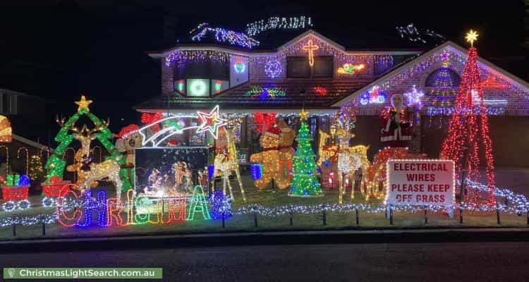 Christmas Light display at 14 Murrumba Place, Castle Hill