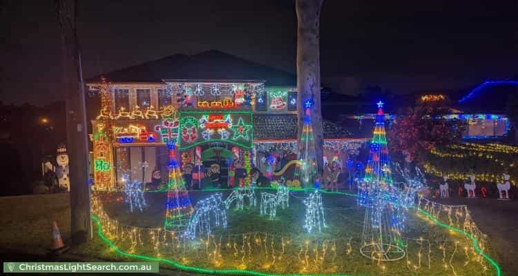 Christmas Light display at  Carter Crescent, Padstow Heights