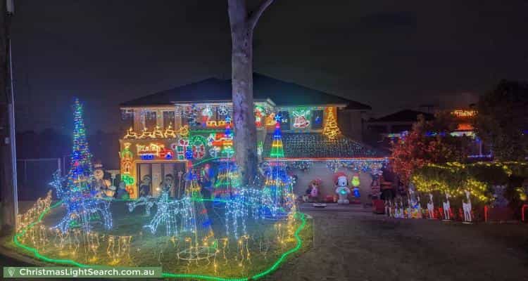 Christmas Light display at  Carter Crescent, Padstow Heights