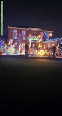 Christmas Light display at 13 Anthony Court, Hallam