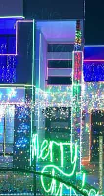 Christmas Light display at 78 Stratton Road, Oran Park