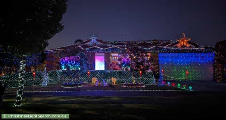 Christmas Light display at 4 Nyarrin Place, Cranbourne West