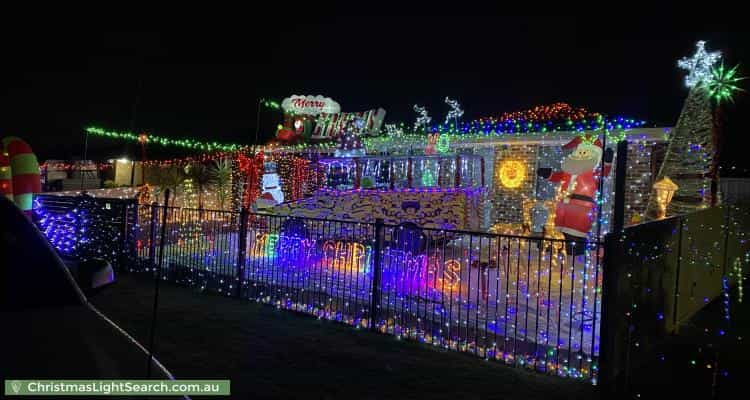 Christmas Light display at 14 Climus Street, Hassall Grove