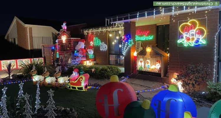 Christmas Light display at 64 Whitsunday Drive, Hoppers Crossing
