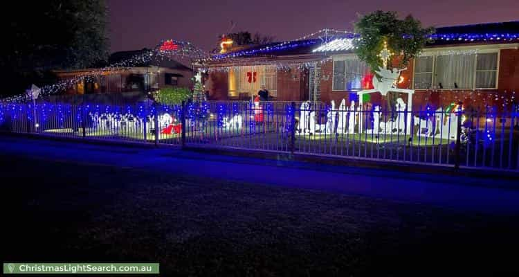 Christmas Light display at 44 Warrendine Street, Orange