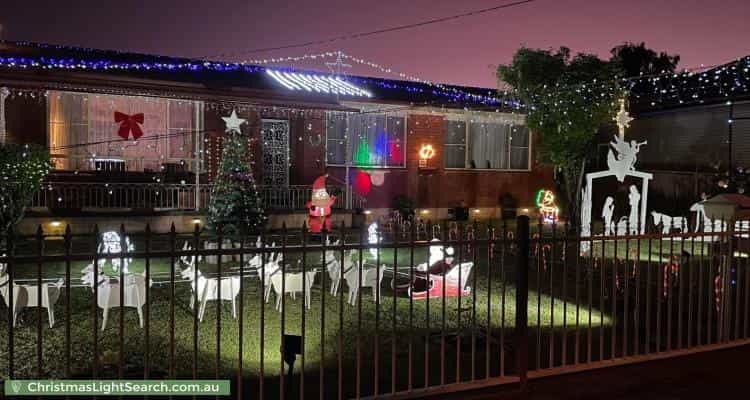 Christmas Light display at 44 Warrendine Street, Orange