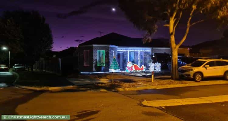 Christmas Light display at 1 Anouk Way, Melton West