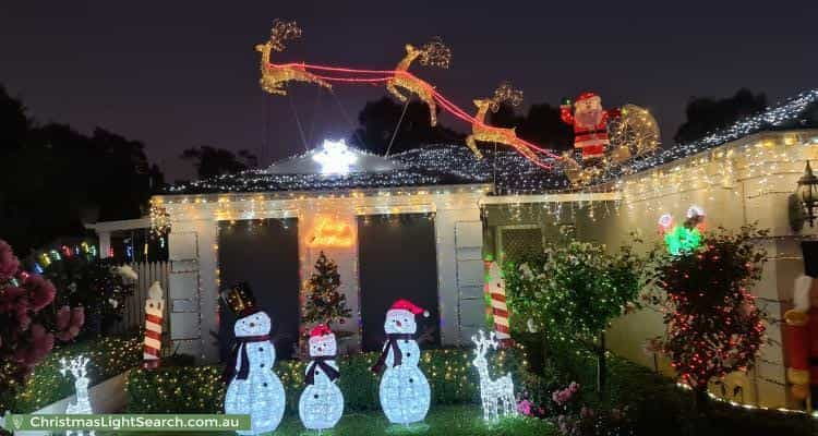 Christmas Light display at 2 Hartsmere Drive, Berwick