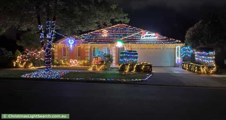 Christmas Light display at 16 Warbler Court, Boronia