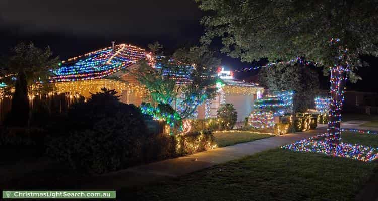 Christmas Light display at 16 Warbler Court, Boronia