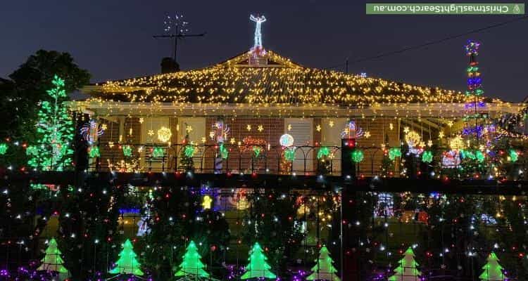 Christmas Light display at 40 Penang Avenue, Colonel Light Gardens