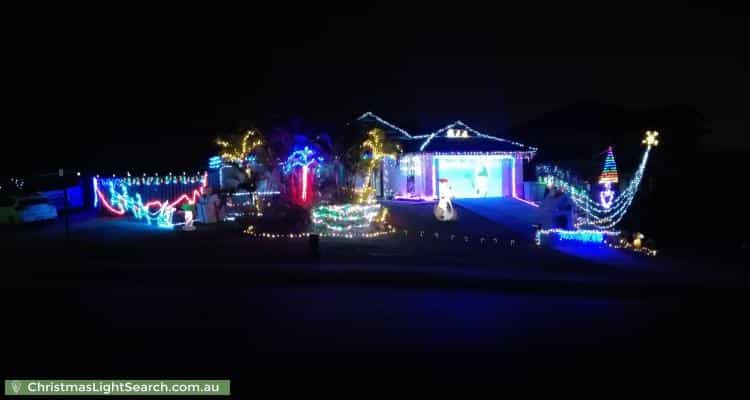 Christmas Light display at 19 Hemlock Street, Warner
