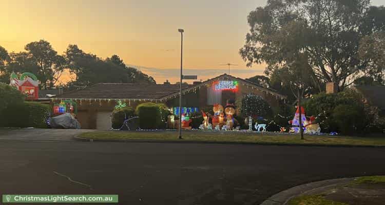 Christmas Light display at 3 Frodsham Road, Ringwood