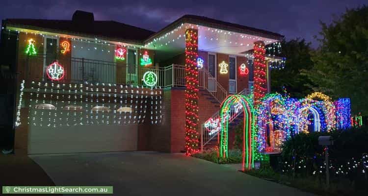 Christmas Light display at 2 Elischer Street, Dunlop
