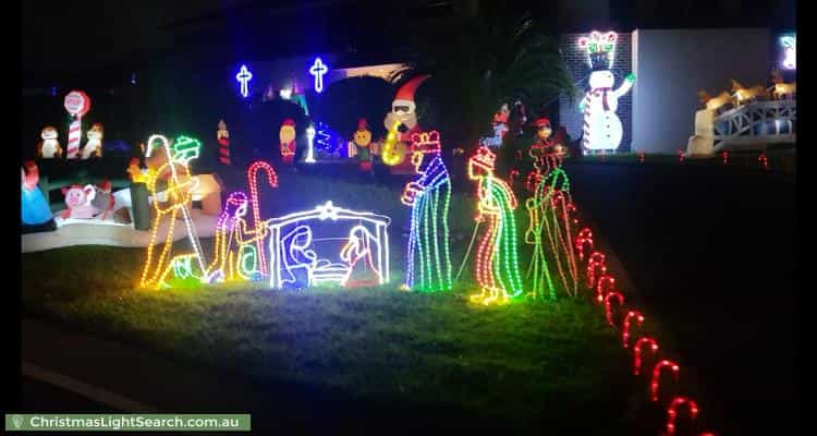 Christmas Light display at 23 Palamino Valley Court, Greenvale