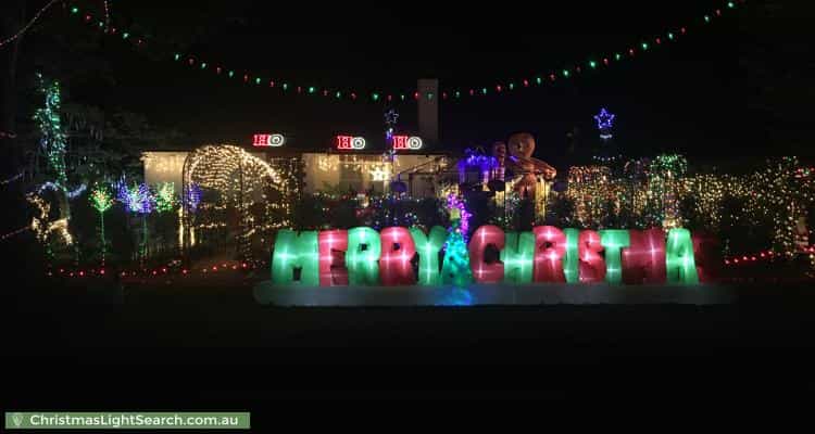 Christmas Light display at 2 Dirrawan Gardens, Reid
