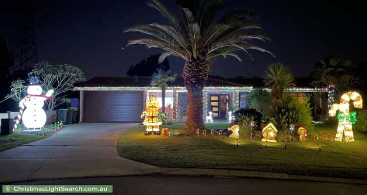 Christmas Light display at 26 Rossetti Court, North Lake