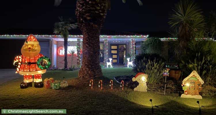 Christmas Light display at 26 Rossetti Court, North Lake