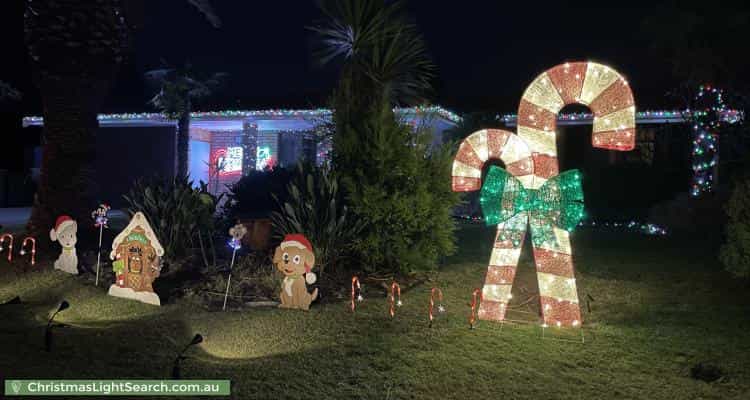 Christmas Light display at 26 Rossetti Court, North Lake