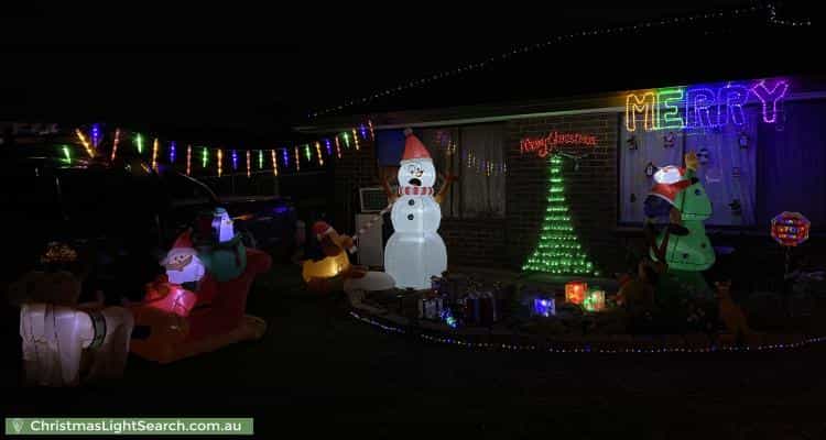 Christmas Light display at 16 Wanbi Court, Craigmore