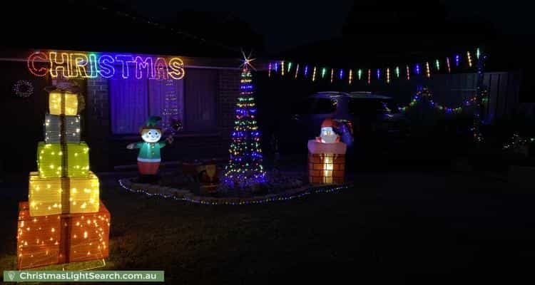 Christmas Light display at 16 Wanbi Court, Craigmore