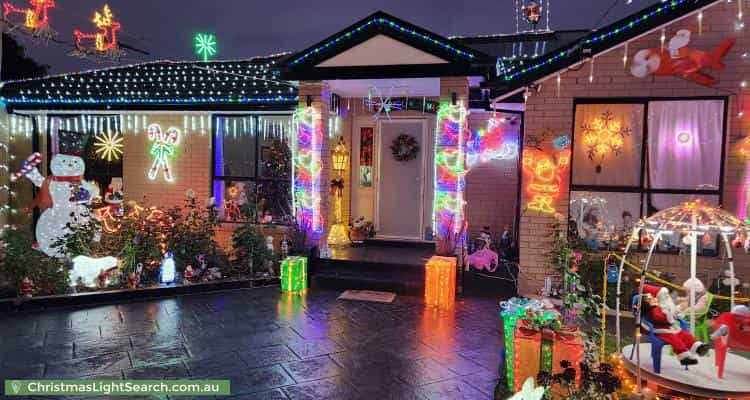 Christmas Light display at 4 Yalta Court, Clayton South