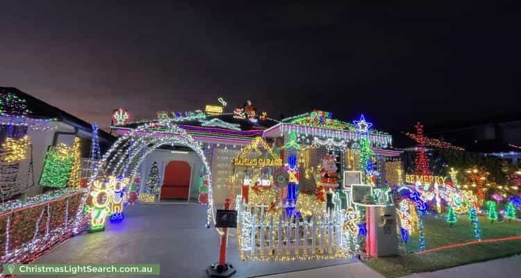 Christmas Light display at 15 Walseley Crescent, Gledswood Hills