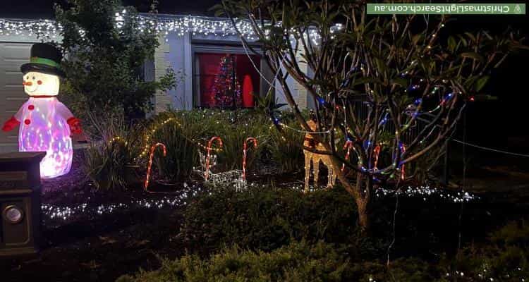Christmas Light display at 40 Wida Way, Byford