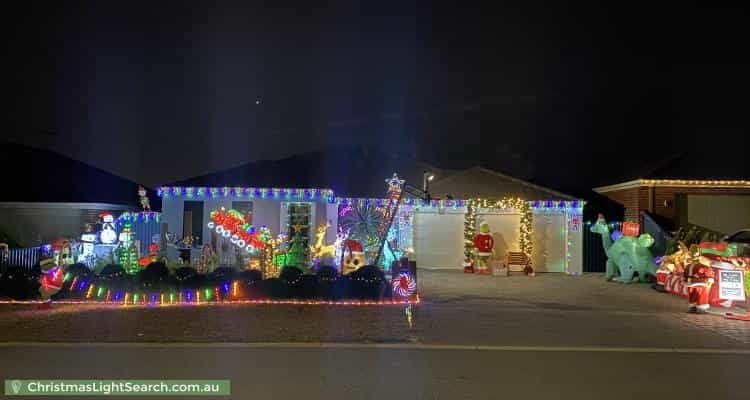 Christmas Light display at 14 Plaimar Ramble, Byford