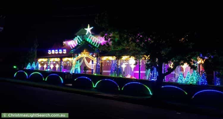 Christmas Light display at 88 Parkhill Road, Kew