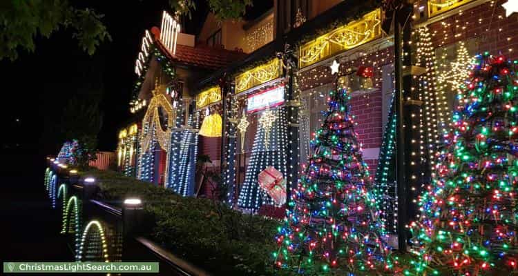 Christmas Light display at 88 Parkhill Road, Kew