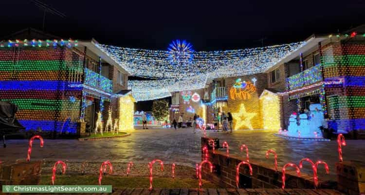 Christmas Light display at 76-78 Nuwarra Road, Moorebank