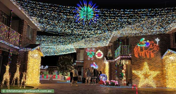 Christmas Light display at 76-78 Nuwarra Road, Moorebank